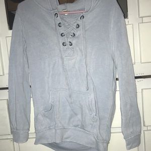 Baby blue tie hoodie